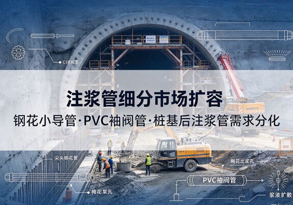 广信注浆管细分市场扩容，隧道钢花小导管、PVC 袖阀管、桩基后注浆管需求分化